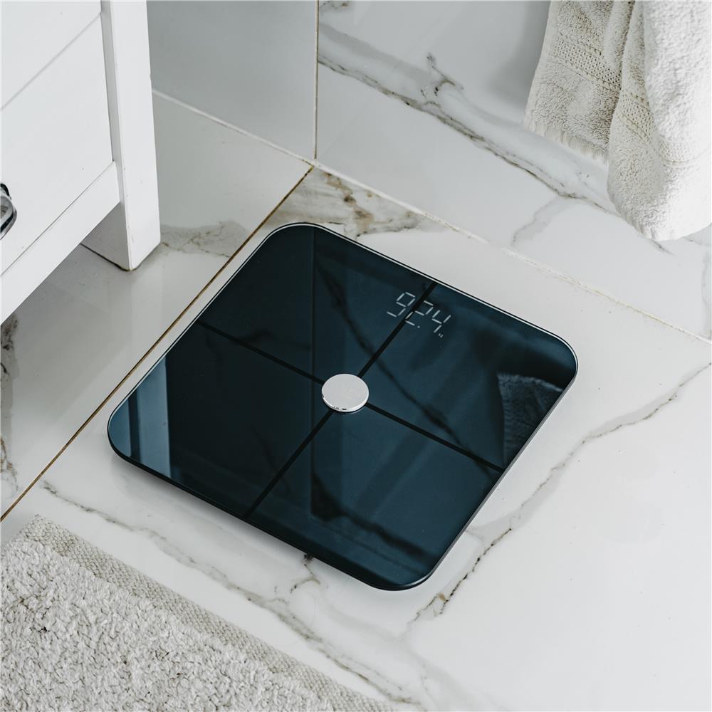 Adler AD 8187 Smart Badezimmerwaage mit App 180 kg Schwarz