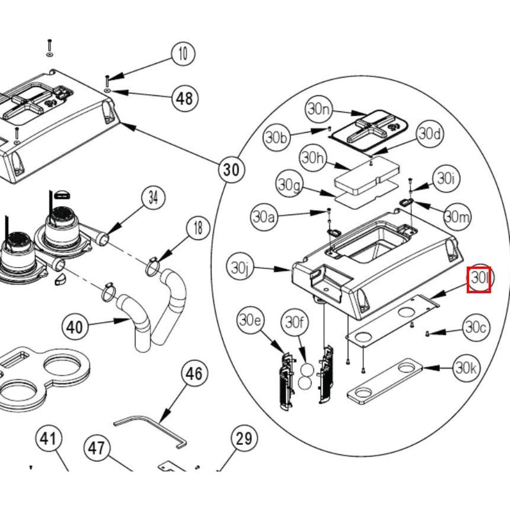 Nilfisk Original 56509353 Plattenvakuum-Abdeckung Ersatzteil