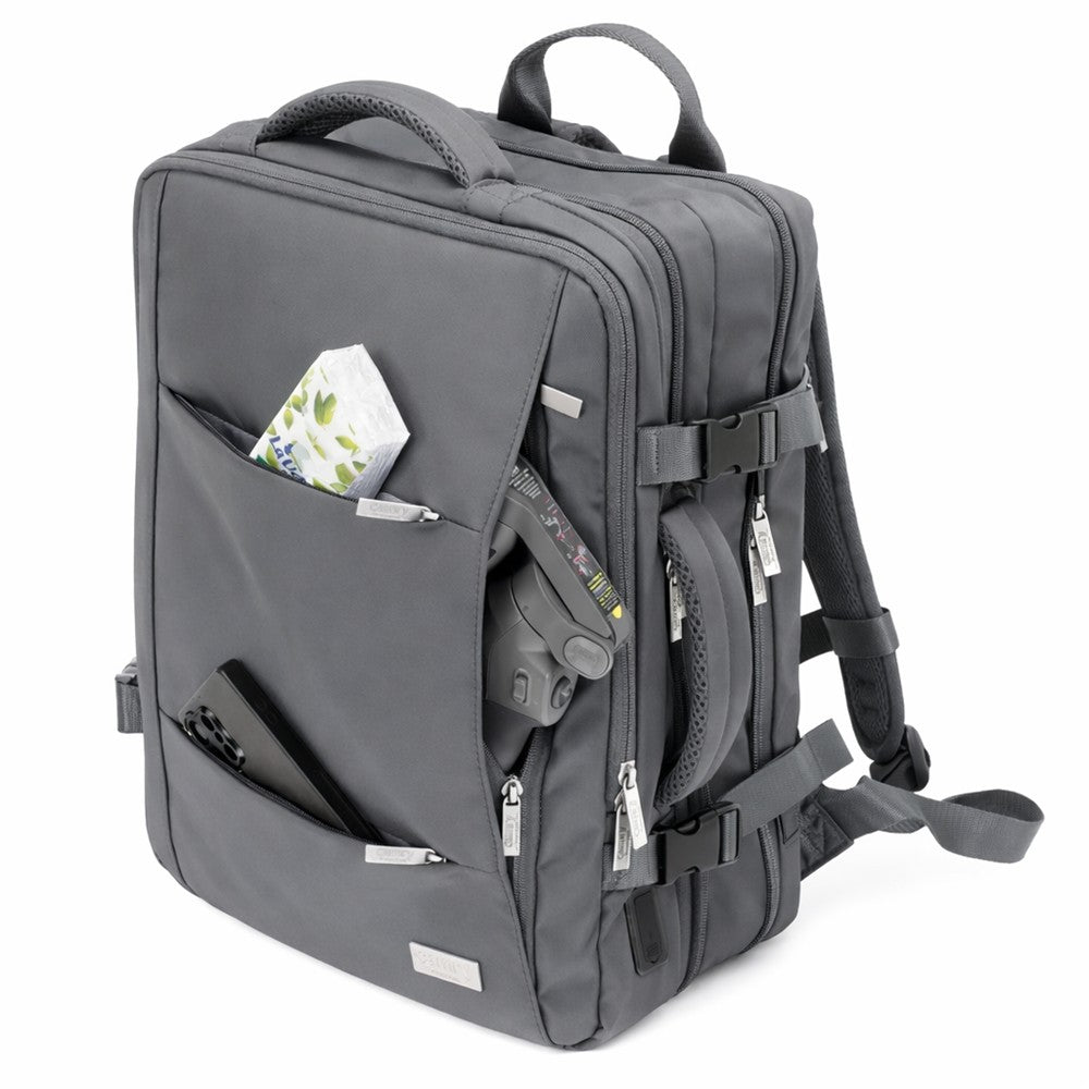 Camry CR 6881dg Business Rucksack 24 L erweiterbar, Handgepäck Rucksack 40x20x30 cm, Laptoprucksack bis 15,6 Zoll, RFID, USB, YKK-Reißverschlüsse, wasserabweisend
