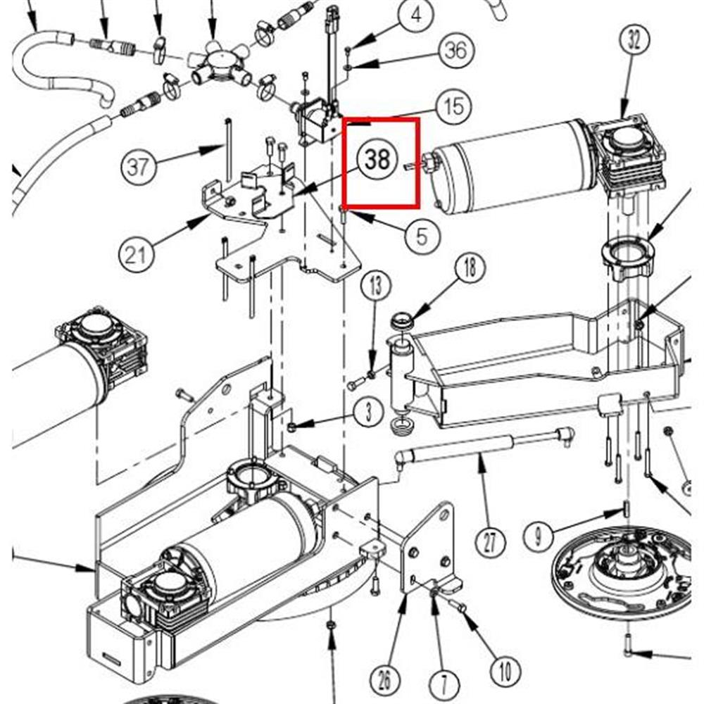 Nilfisk Original 56384703 Bausatz für Haupthalterung Ersatzteil