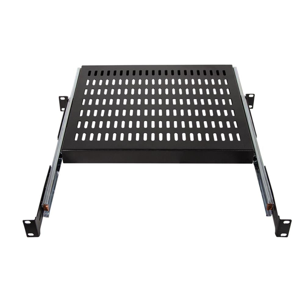 LogiLink SF1S65B Ausziehbarer 19 Zoll Fachboden 35 kg Schwarz