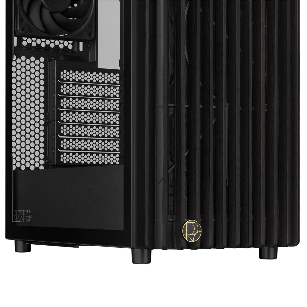 ASUS ProArt PA401 Wood Edition TG ATX PC Gehäuse mit 160 mm Lüftern und USB 20Gbps