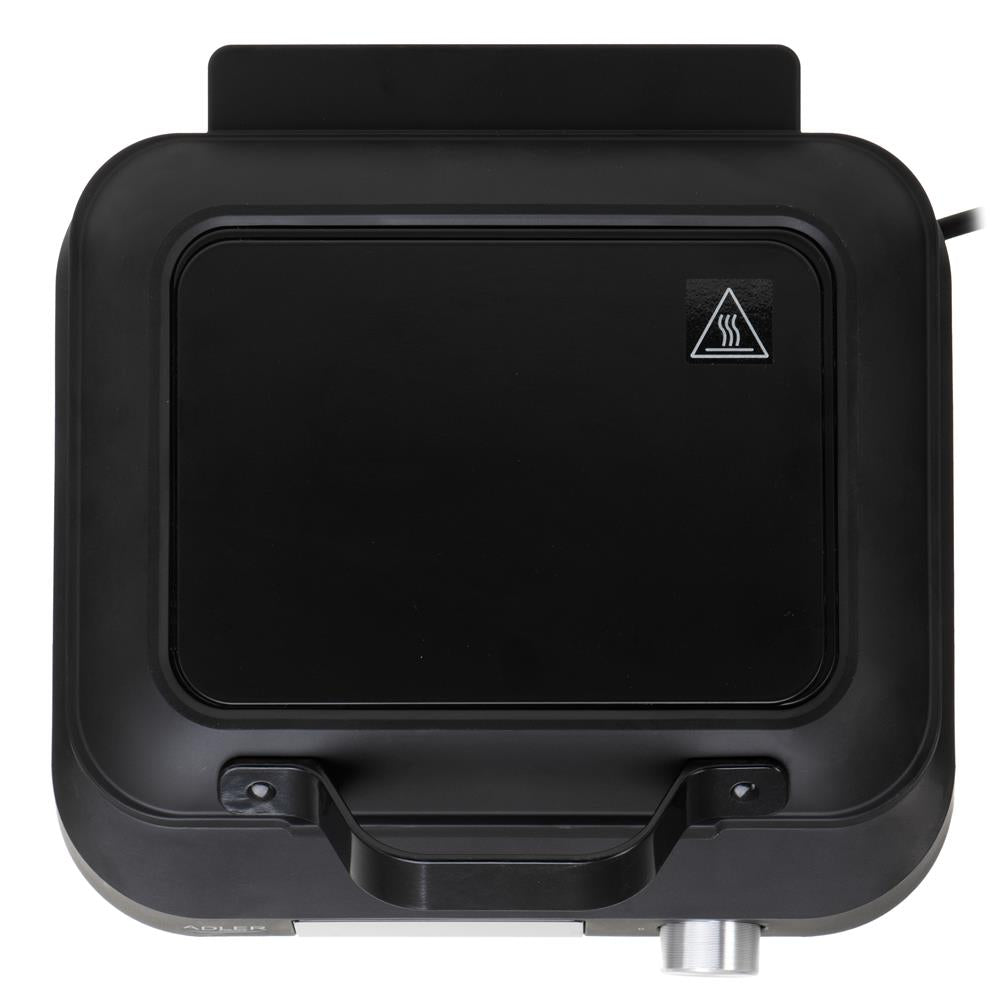 Adler AD 3087 Waffeleisen mit LED-Anzeige, 6 Bräunungsstufen, Antihaftplatten, 2200 W