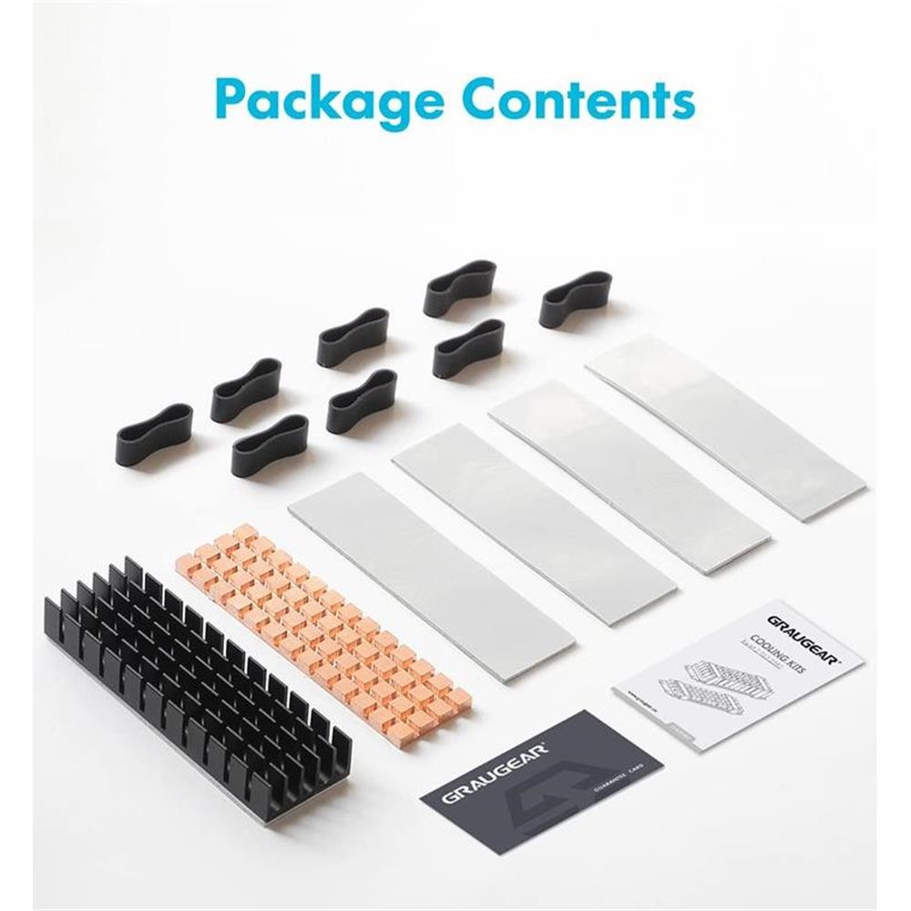 GRAUGEAR Kühlkit für M.2 2280 SSD Aluminium Kupfer