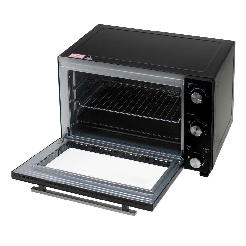 Adler AD 6025 Elektrobackofen 35 L mit Ober Unterhitze Umluft und Drehspieß Schwarz