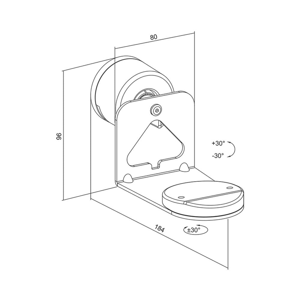 LogiLink Lautsprecher-Wandhalterung für SONOS ERA 100 & 300, max. 5 kg, schwarz
