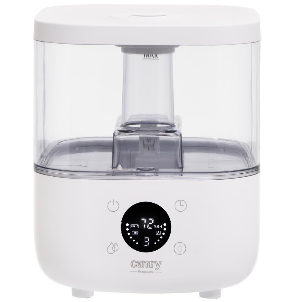 Camry CR 7973 Ultraschall-Luftbefeuchter weiß – 5 L, LED-Display, Aromatherapie