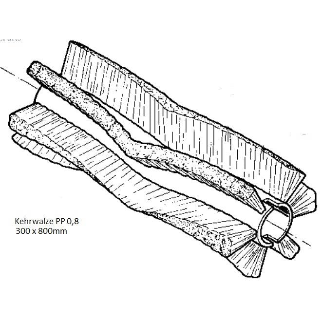 Nilfisk Original 146 1018 000 Kehrwalze PP 0,8