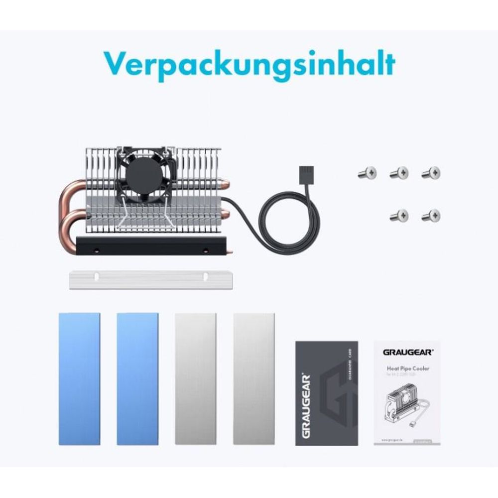 GRAUGEAR Heatpipe Kühler für PlayStation 5 M.2 SSD