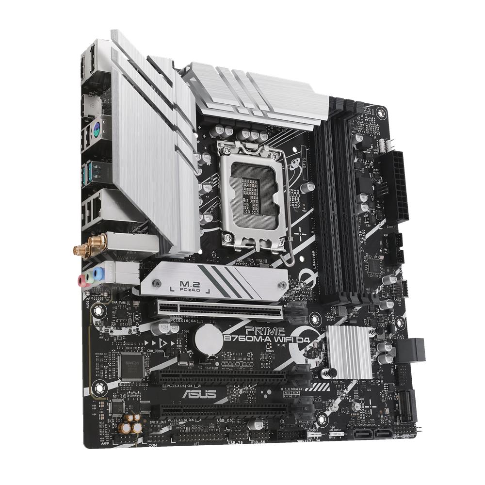 ASUS PRIME B760M-A WIFI D4 Gaming Mainboard Sockel Intel LGA 1700 mATX DDR4 PCIe 4.0 M.2 WiFi 6
