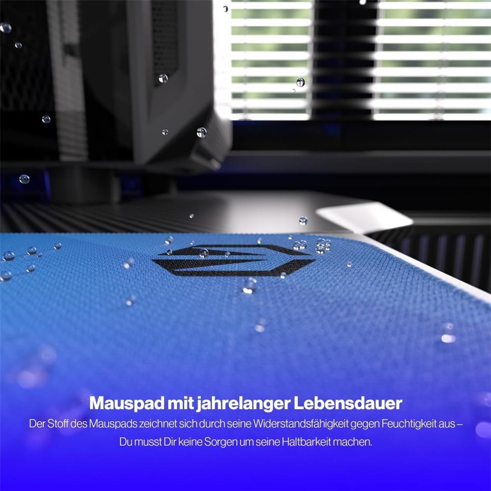 ENDORFY Crystal Blue XL Mauspad blau rutschfest 900 x 400 mm