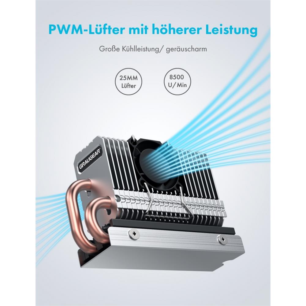 GRAUGEAR Heatpipe Kühler für PlayStation 5 M.2 SSD