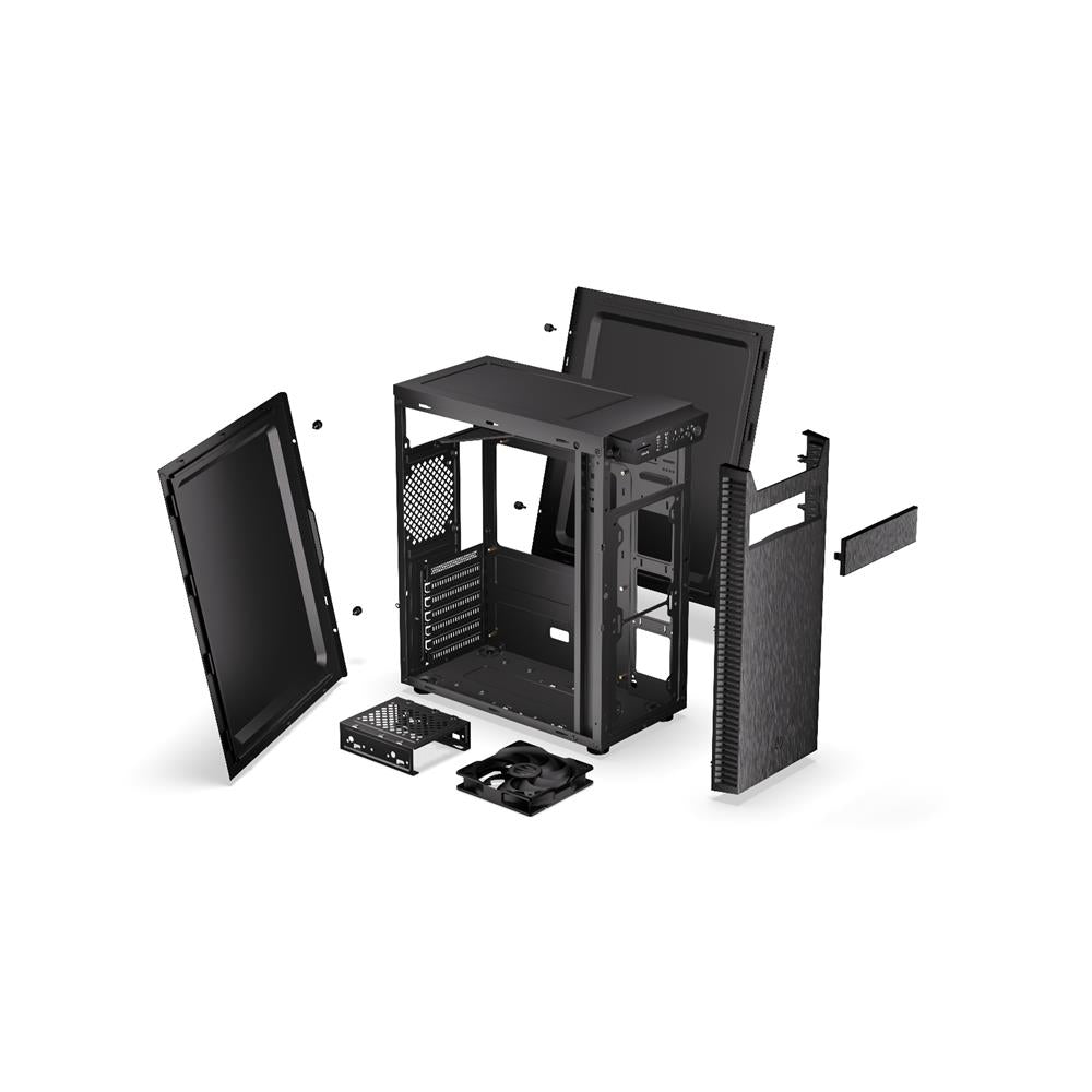 ENDORFY Armis 100 Solid, kleines ATX PC-Gehäuse, inkl. 1x 120mm PWM-Lüfter, 2x USB-A auf Frontplatte, Speicherkartenleser | EY2A015