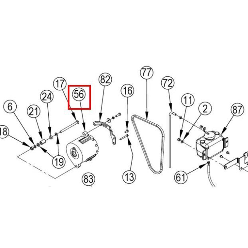 Nilfisk Original 56510971 Riemenscheiben-Wechselstromgenerator Ersatzteil