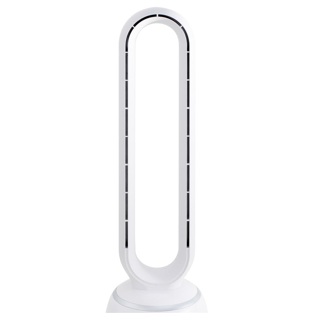Adler AD 7344 blattloser Turmventilator, 86 cm, mit Fernbedienung, 60°-Schwenkbereich, 3 Geschwindigkeitsstufen, 3 Betriebsmodi, 1–12-Stunden-Timer, LED-Display
