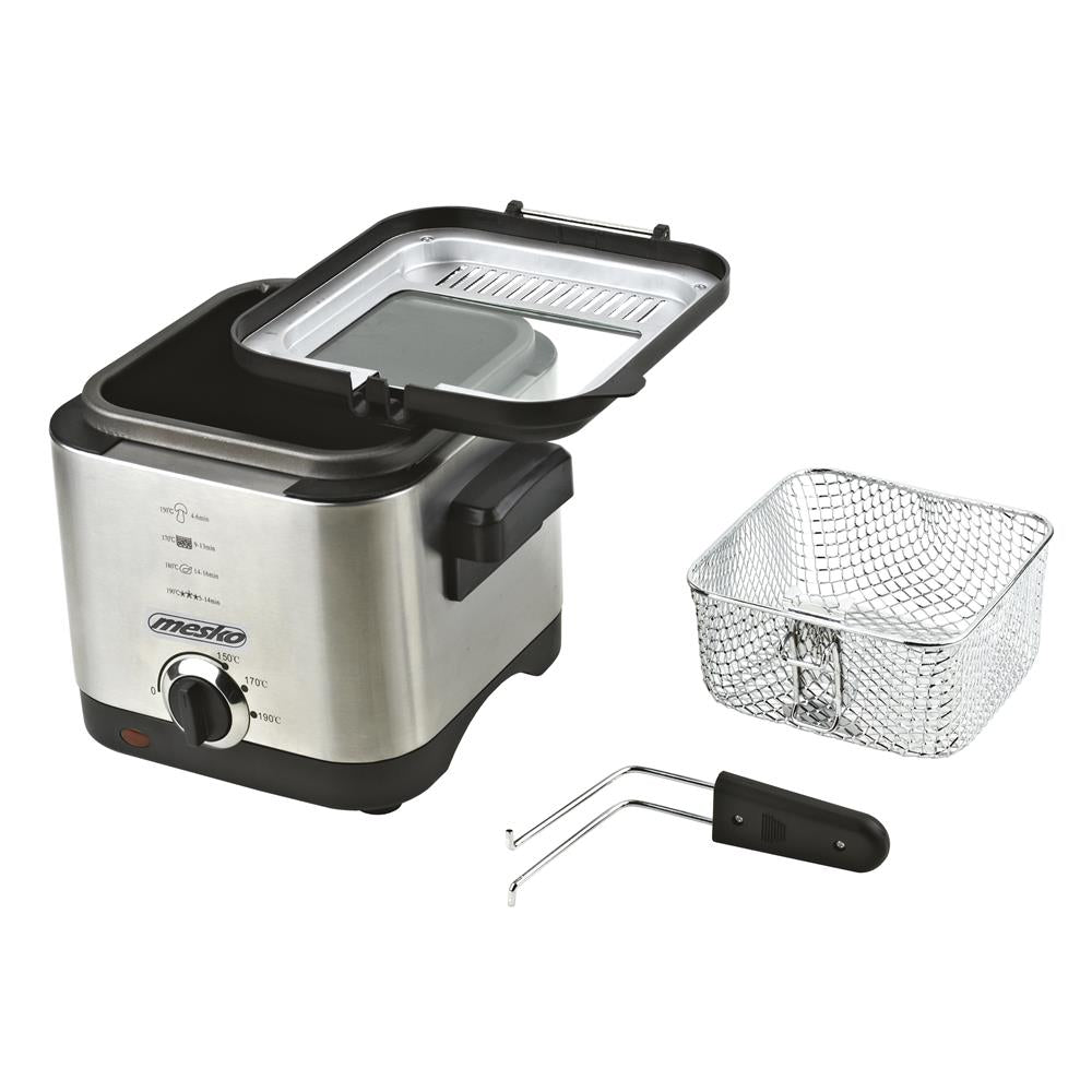Mesko MS 4910 Fritteuse 1,5 Liter 900 Watt Silber