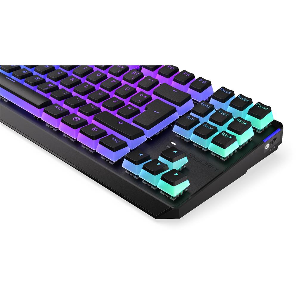 ENDORFY Keyboard Thock TKL Wireless, Tastatur, DE-Layout, Schwarz, Kabellos, Beleuchtet