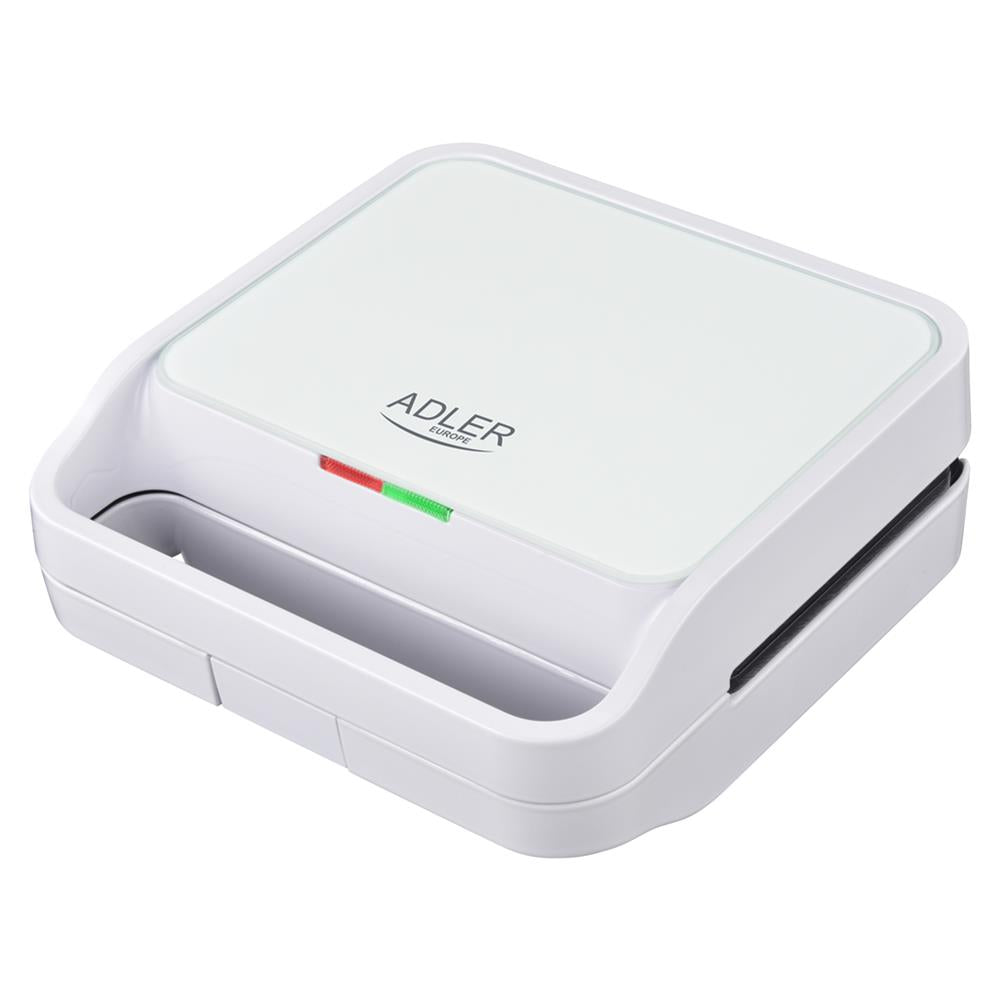Adler AD 3070 2 in 1 Sandwichmaker und Kontaktgrill 1100 Watt Weiß