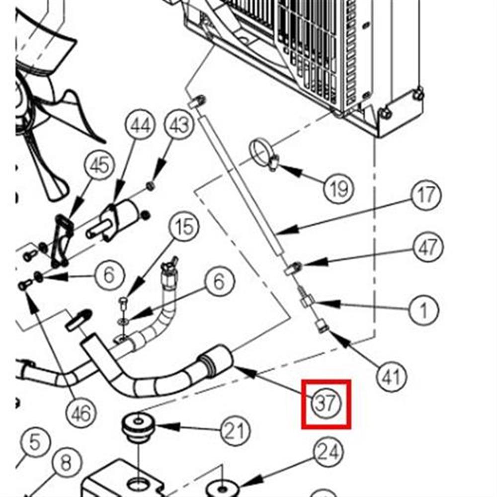 Nilfisk Original 56510129 Hose Radiator / Kühlerschlauch