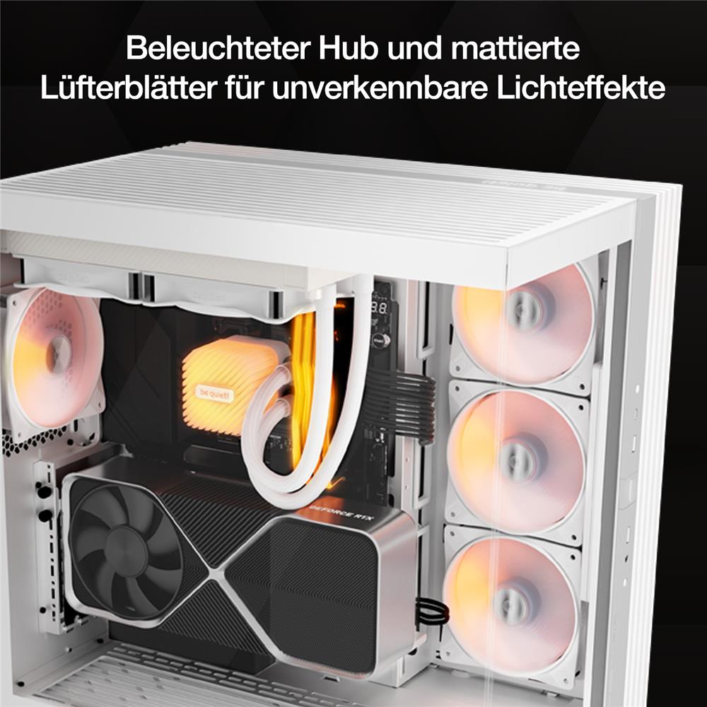 be quiet! Light Wings LX 120mm PWM Reverse White Lüfter 7 optimierte und invertierte Lüfterblätter
