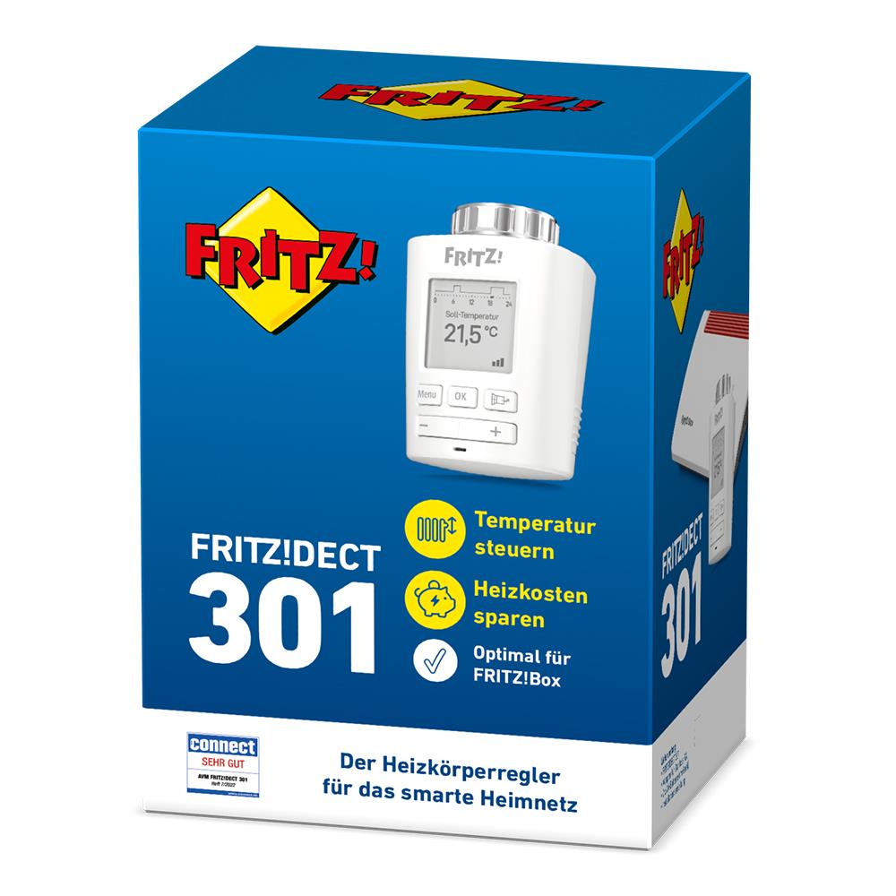 FRITZ!DECT 301 – Heizkörperthermostat mit Zeitprogramm & App-Steuerung