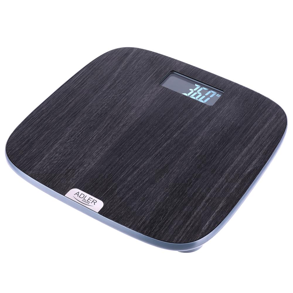 Adler AD 8192 Digitale Badezimmerwaage 180 kg mit Anti Rutsch Oberfläche Grau