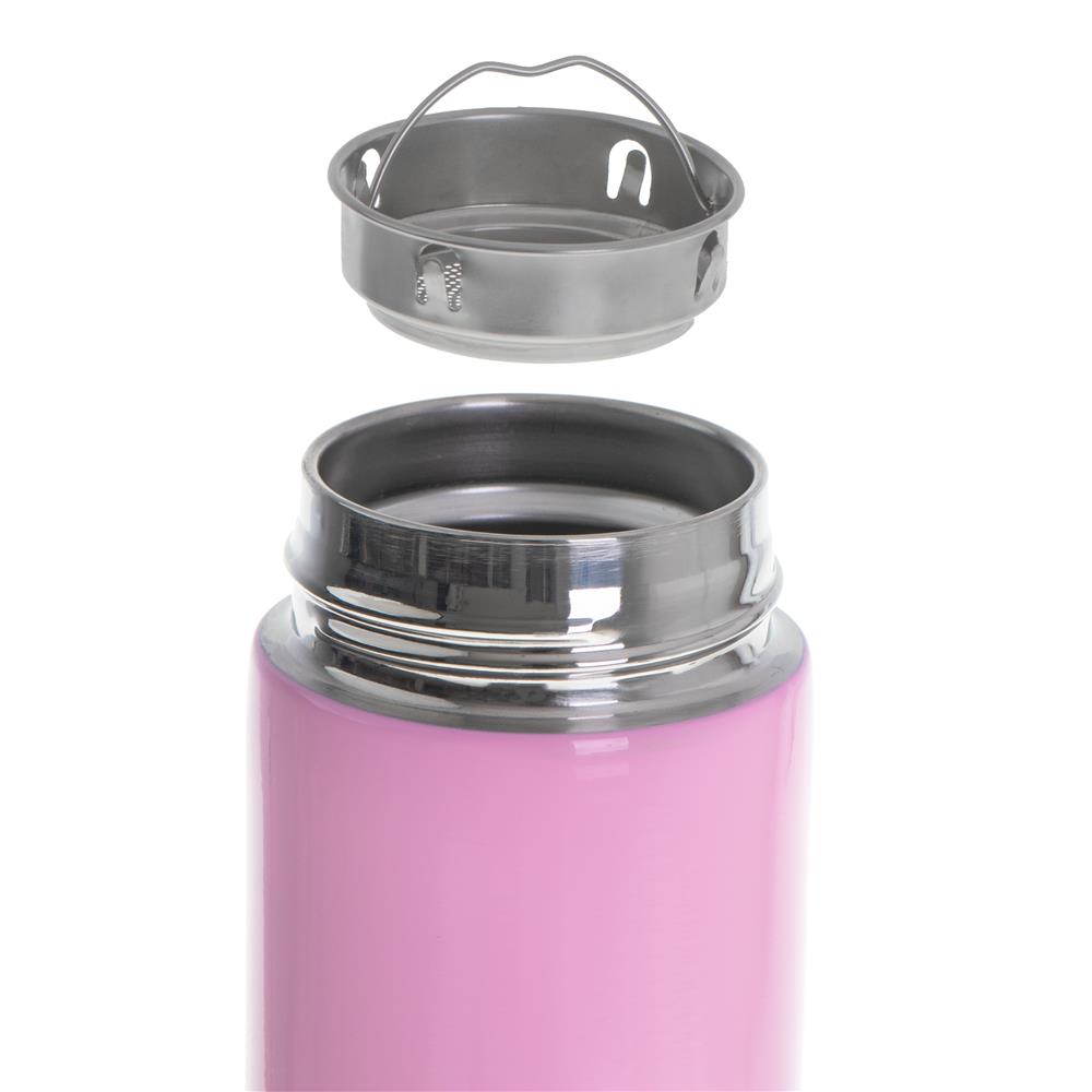Adler Thermosflasche, 473ml, Rosa, Trinkflasche mit LED-Temperaturanzeige