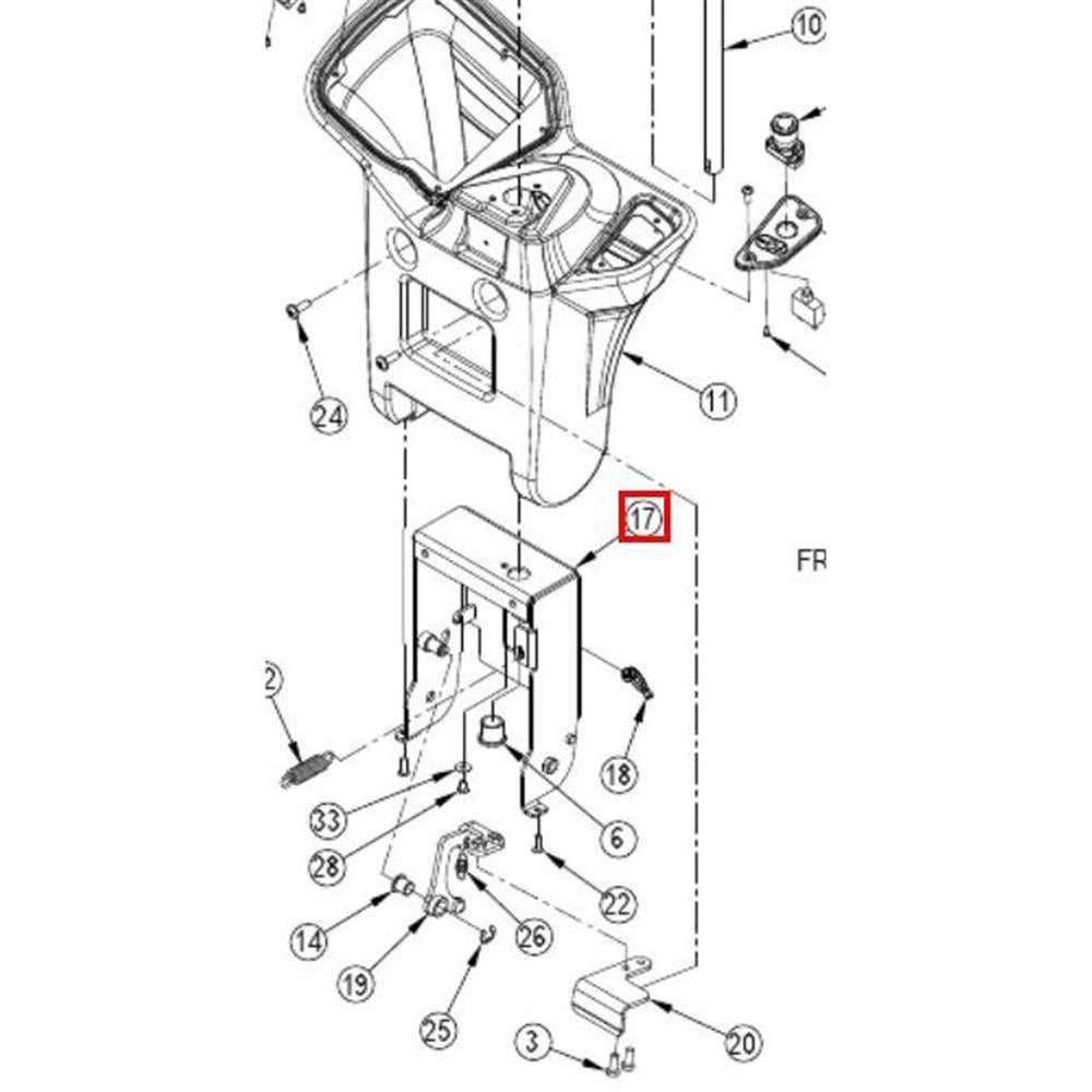 Nilfisk Original 56116580 Lenksäulenschweißung oben Ersatzteil