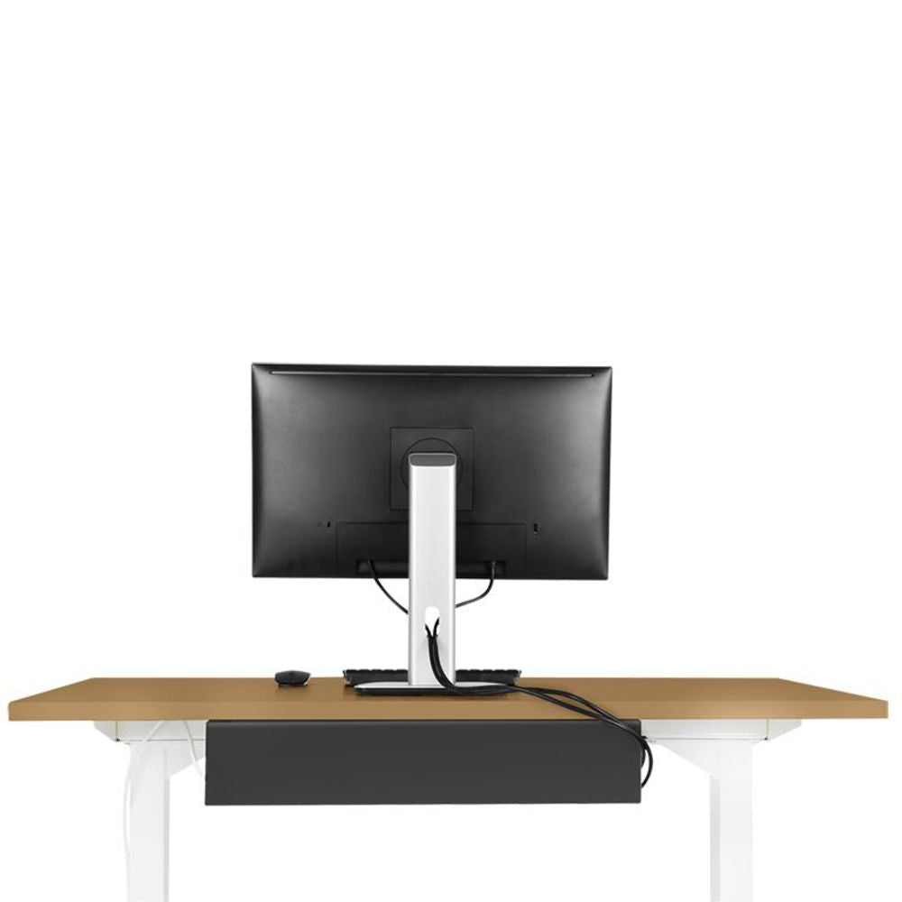 LogiLink Kabelrinnen Organizer für Untertischmontage Metall Schwarz