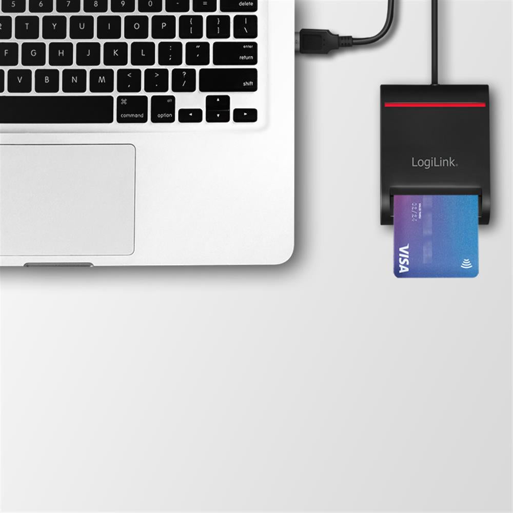 LogiLink USB 2.0 Kartenleser für Smart ID Schwarz