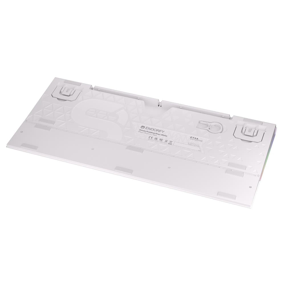 ENDORFY Omnis Pudding, Mechanische Tastatur, Full Size, Kailh Brown, US-Layout, Weiß, mit Handballenauflage | EY5A035