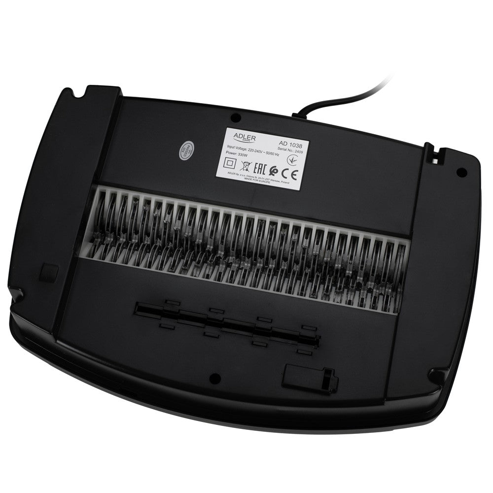 Adler AD 1038 Aktenvernichter Schwarz P4 10 Blatt 21L 330W für Papier CD Kreditkarten A4