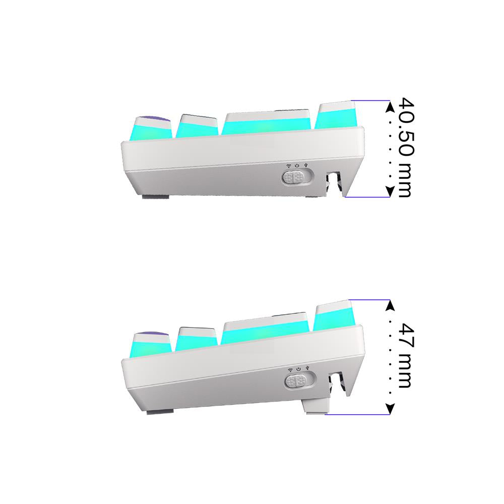 ENDORFY Keyboard Thock Compact Wireless, Tastatur, DE-Layout, Weiß, Kabellos, Beleuchtet