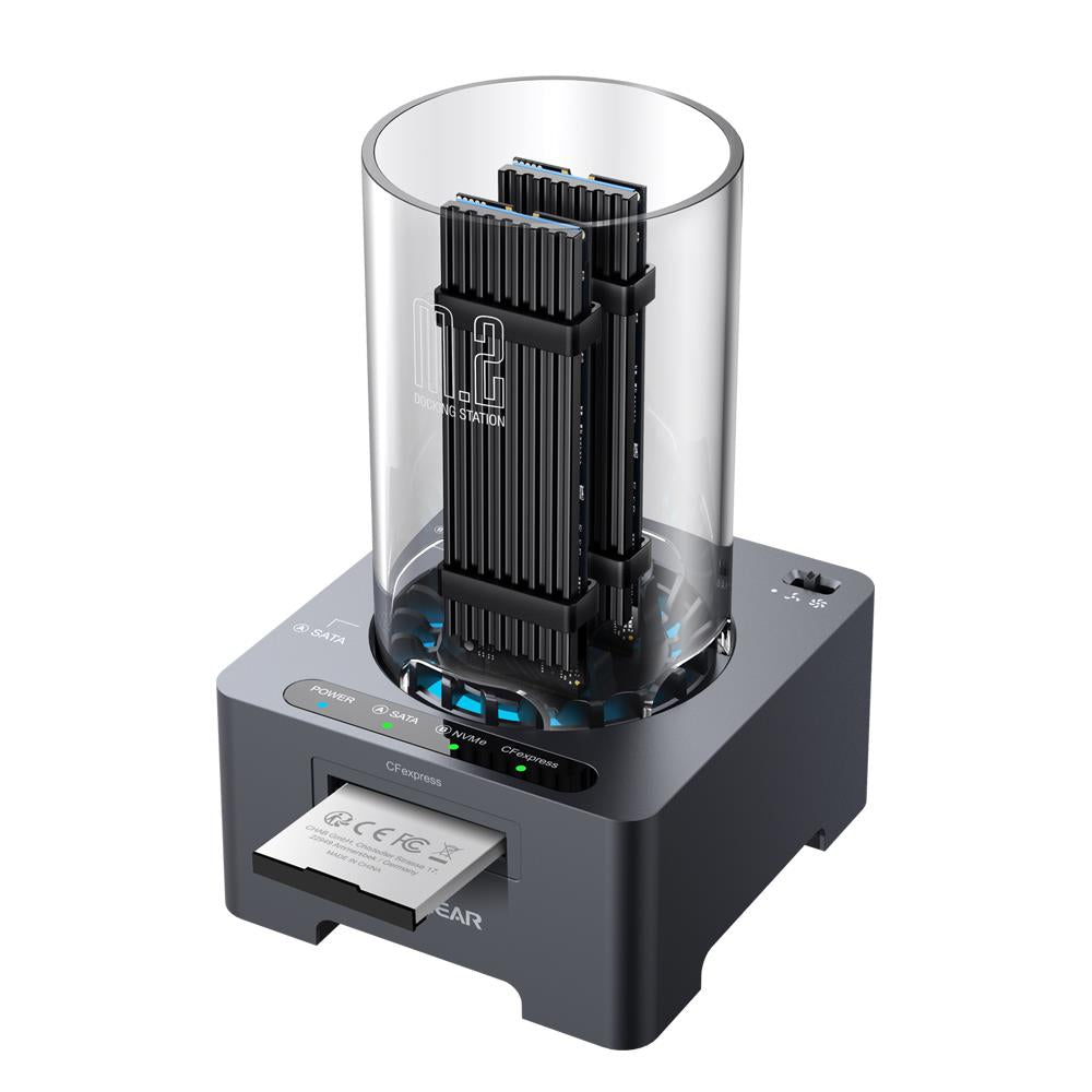 GRAUGEAR Dockingstation und Kartenleser für M.2 NVMe NGFF und CFexpress 10 Gbit/s