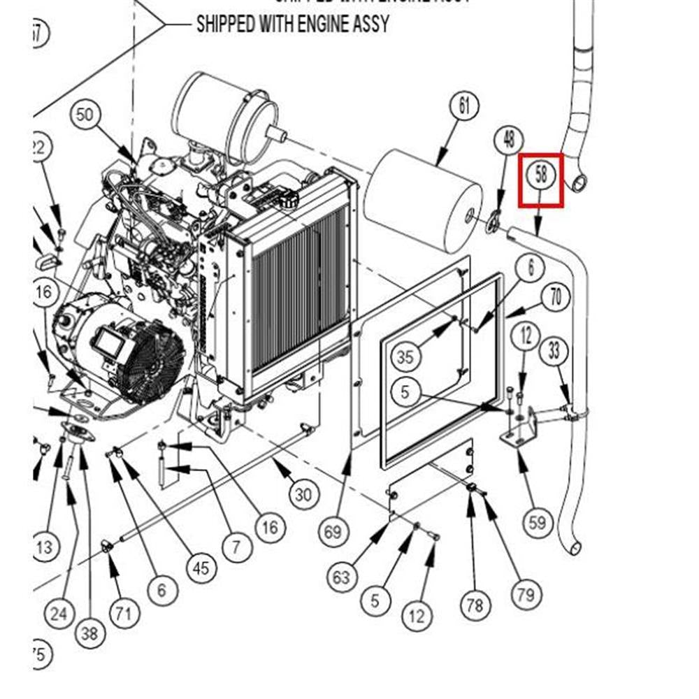Nilfisk Original 56510167 Tailpipe Diesel Endrohr