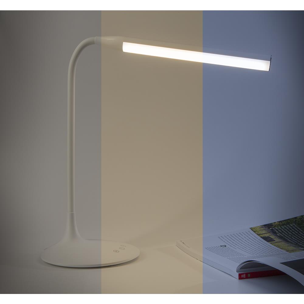 GENIE LED Schreibtischlampe TL32, flexibler Arm, weiß