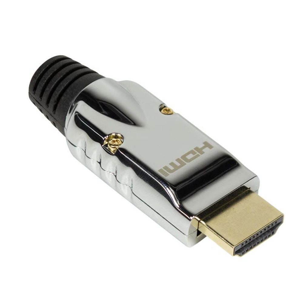 LogiLink HDMI-Konnektor Steckverbinder zur Selbstmontage A/M Metall silber
