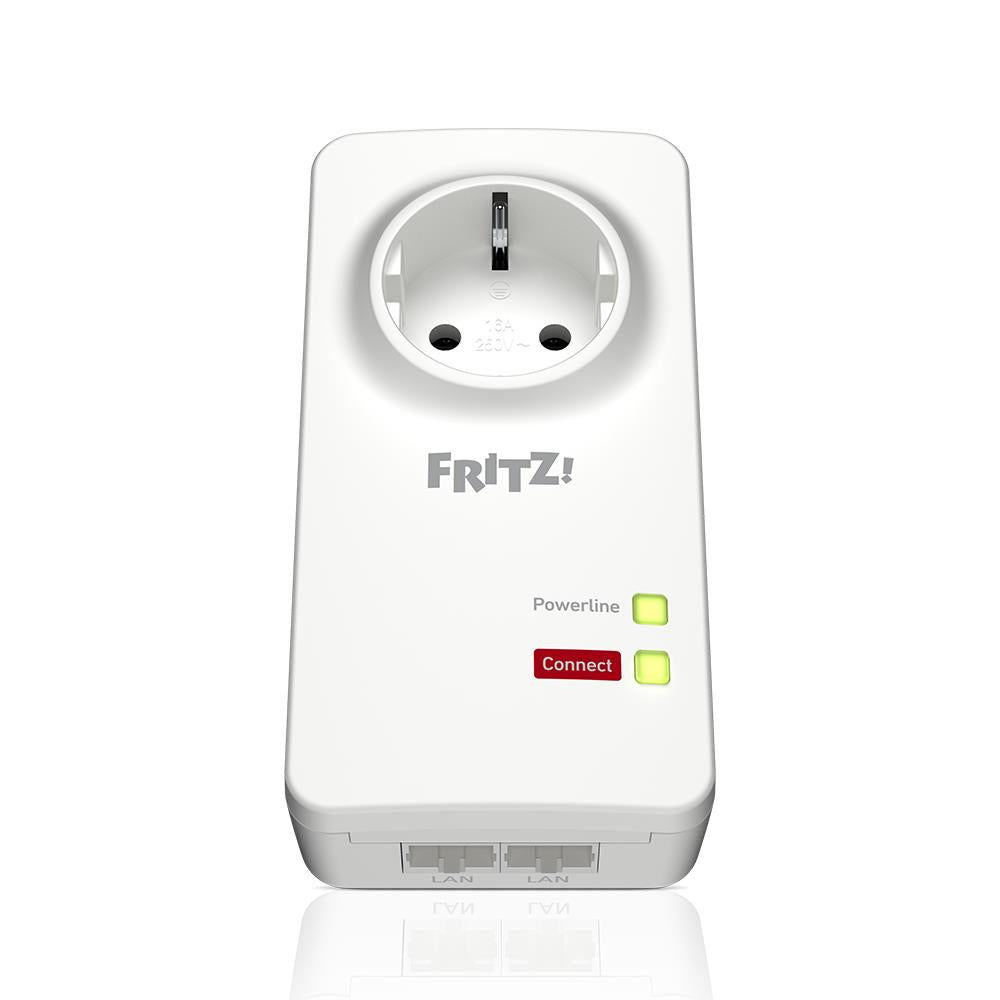 FRITZ!Powerline 1220 – Powerline-Adapter mit zwei Gigabit-LAN-Ports