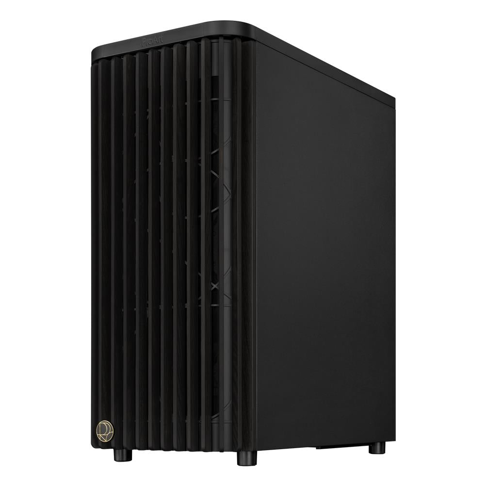 ASUS ProArt PA401 Wood Edition TG ATX PC Gehäuse mit 160 mm Lüftern und USB 20Gbps