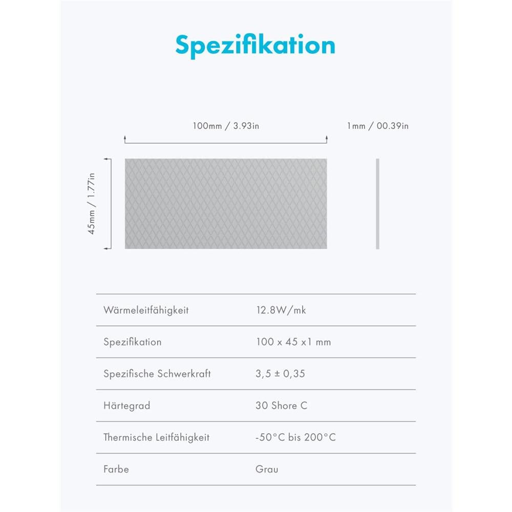 GRAUGEAR Wärmeleitpad 12,8 W für Hochleistungskühlung