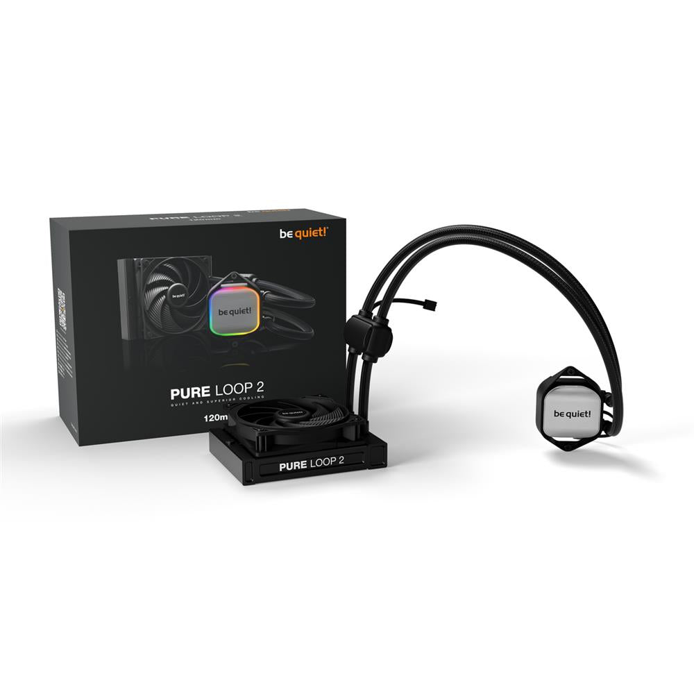 be quiet! Pure Loop 2 120mm All-in-One Wasserkühlung AMD/ Intel Systeme PWM high-speed Lüfter PWM-Pumpe ARGB