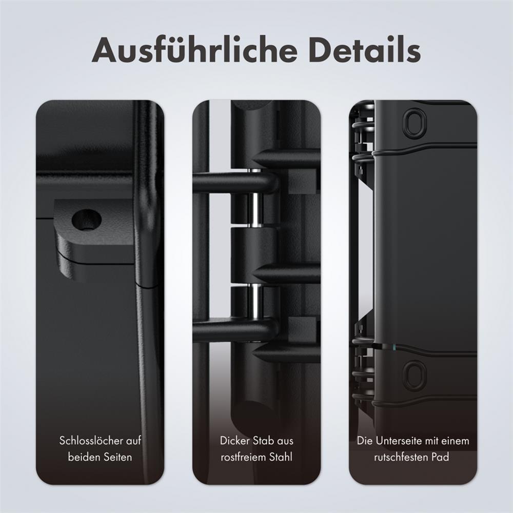 GRAUGEAR Festplattenschutzkoffer für 19 HDD SSD stoßfest wasserabweisend