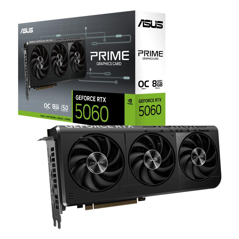 ASUS PRIME GeForce RTX 5060 OC 8GB GDDR7 Gaming Grafikkarte PCIe 5.0