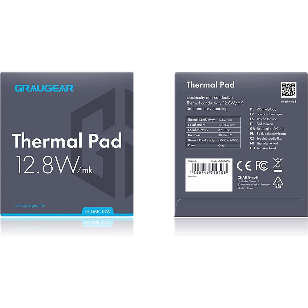 GRAUGEAR Wärmeleitpad 12,8 W für Hochleistungskühlung