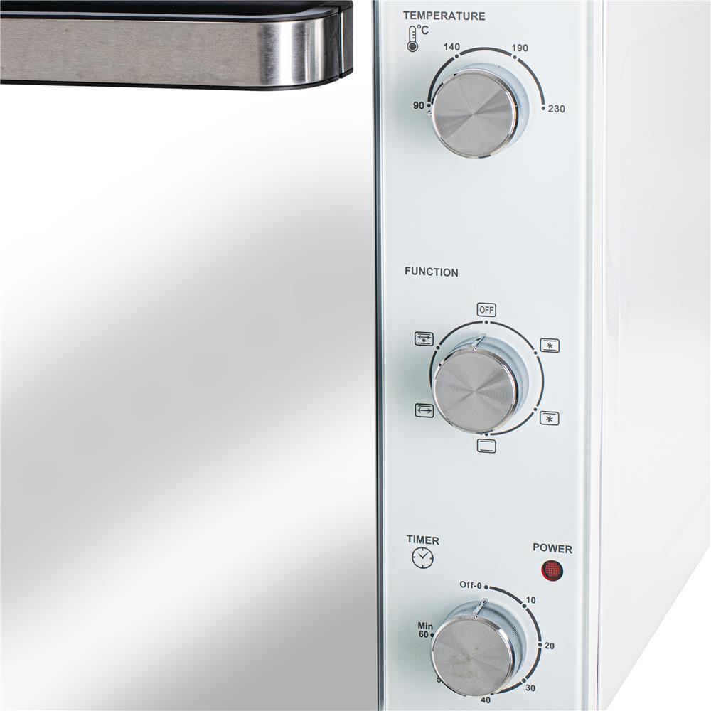 Adler AD 6027 Elektrobackofen 48 L mit Umluft Timer und Drehspieß Weiß
