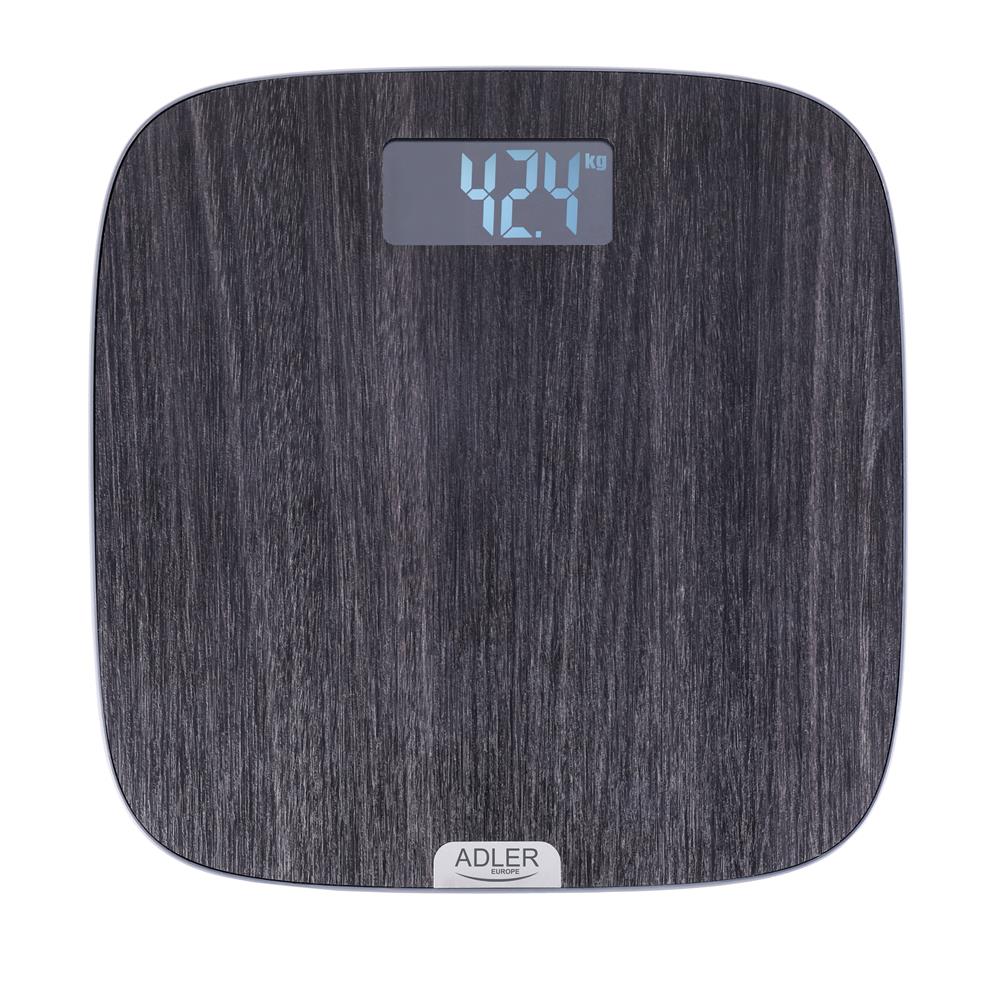 Adler AD 8192 Digitale Badezimmerwaage 180 kg mit Anti Rutsch Oberfläche Grau