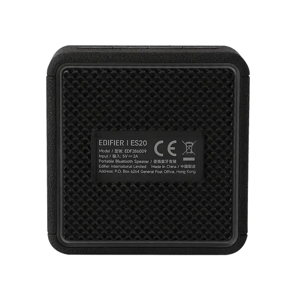 Edifier ES20 Bluetooth Lautsprecher, Schwarz - RGB-Ambientebeleuchtung, bis zu 15h Akku, wasserdicht IP67