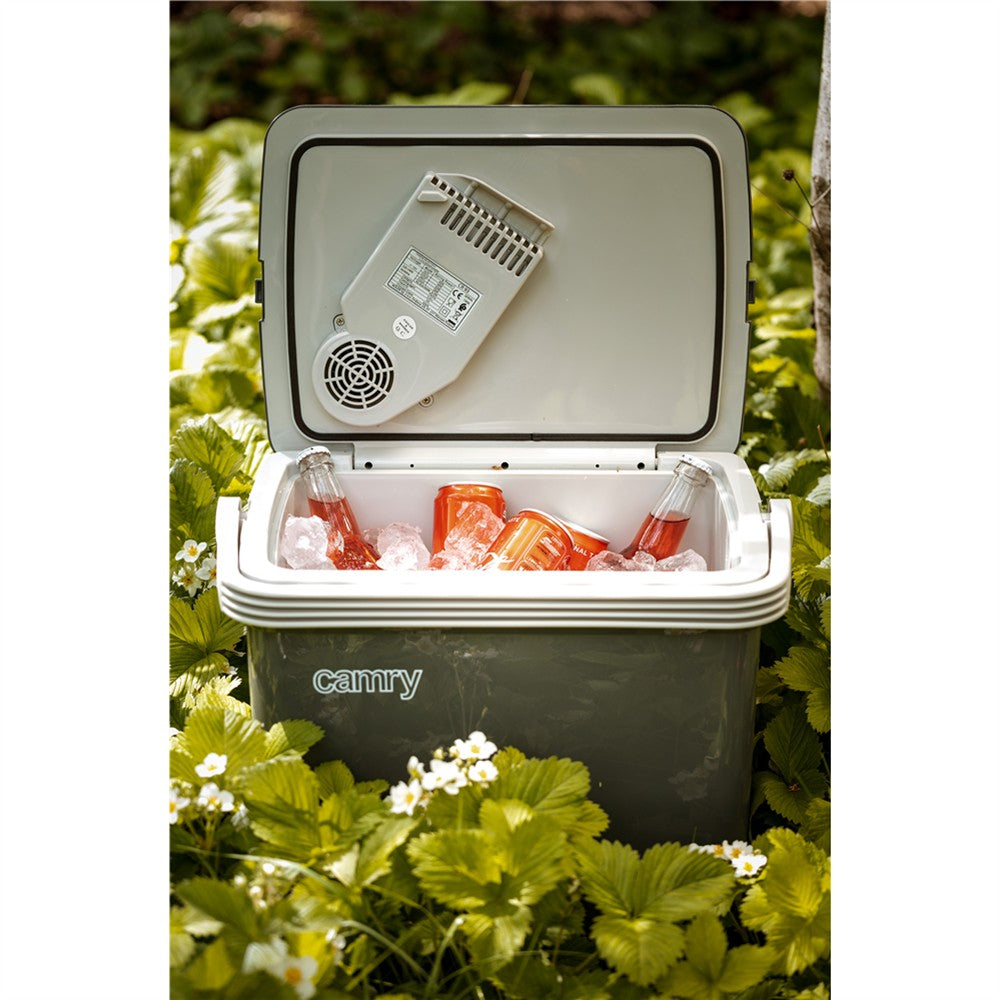 Camry CR 8082 Elektrische Kühlbox, 25 l, 12V/230V, Kühl- und Warmhaltefunktion, tragbar für Camping und Auto