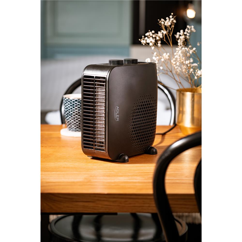 Adler AD 7725b Thermoventilator 2000 Watt Heizgerät mit Thermostat Schwarz