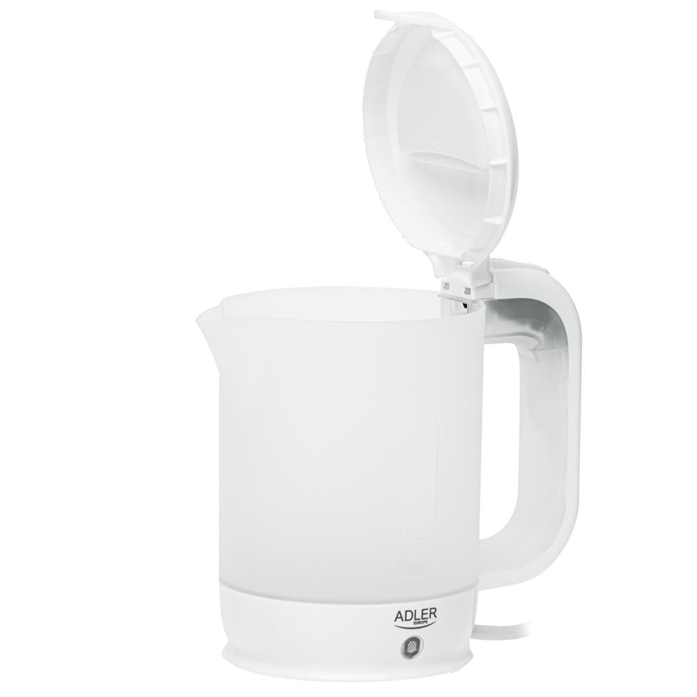 Adler AD 1381 Elektrischer Reisewasserkocher, 0,5 L, inkl. Tassen & Löffel, für Reisen & Camping